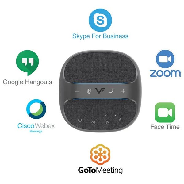 Vinnfier CS-11 Wired/Wireless Bluetooth Portable Conference Speakerphone with Noise-Cancelling Microphones Vinnfier CS-11 Wired/Wireless Bluetooth Portable Conference Speakerphone with Noise-Cancelling Microphones