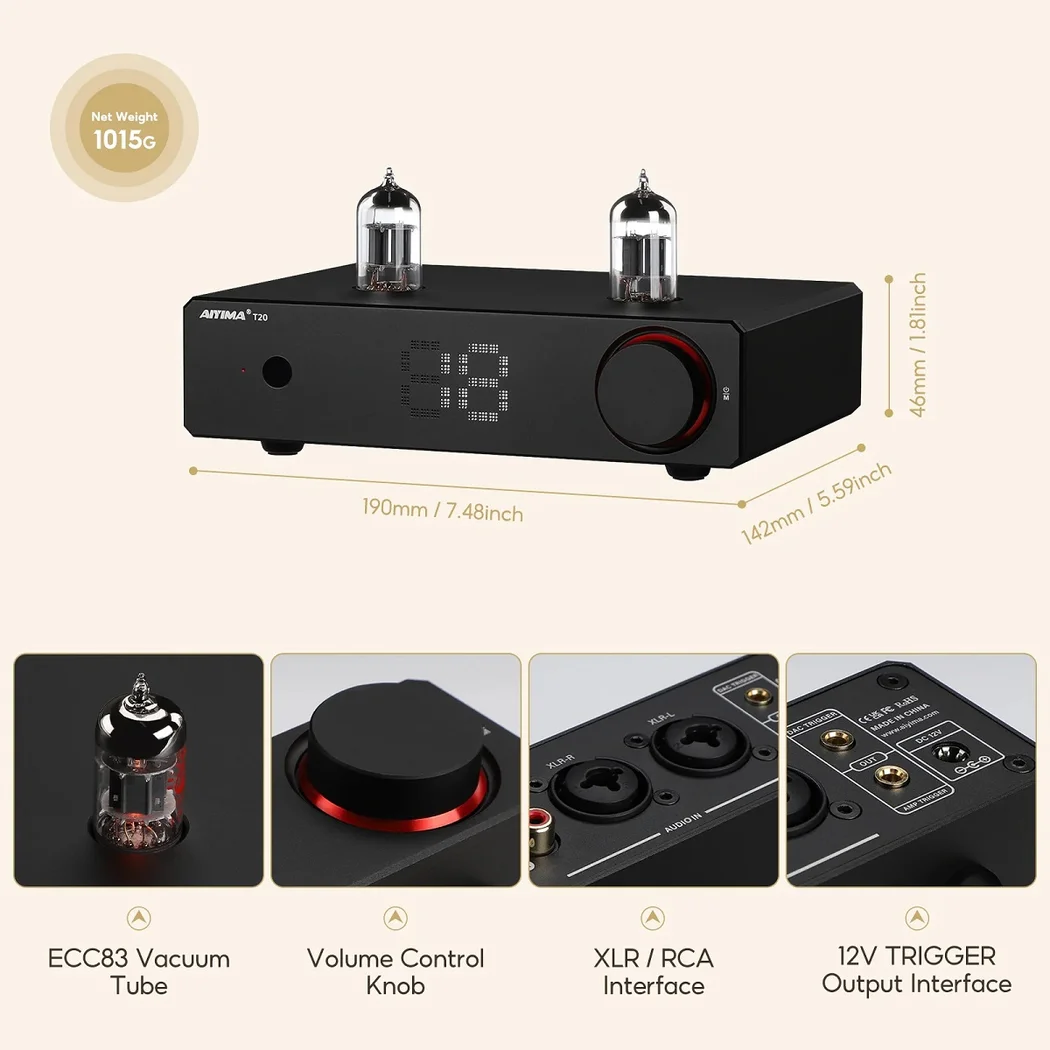 AIYIMA T20 Balanced Tube Preamplifier