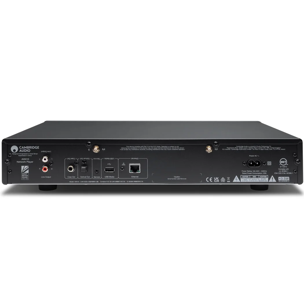 Cambridge Audio AXN10 MQA Multi-Room Wireless Bluetooth/WiFi Network Streamer - Lunar Grey