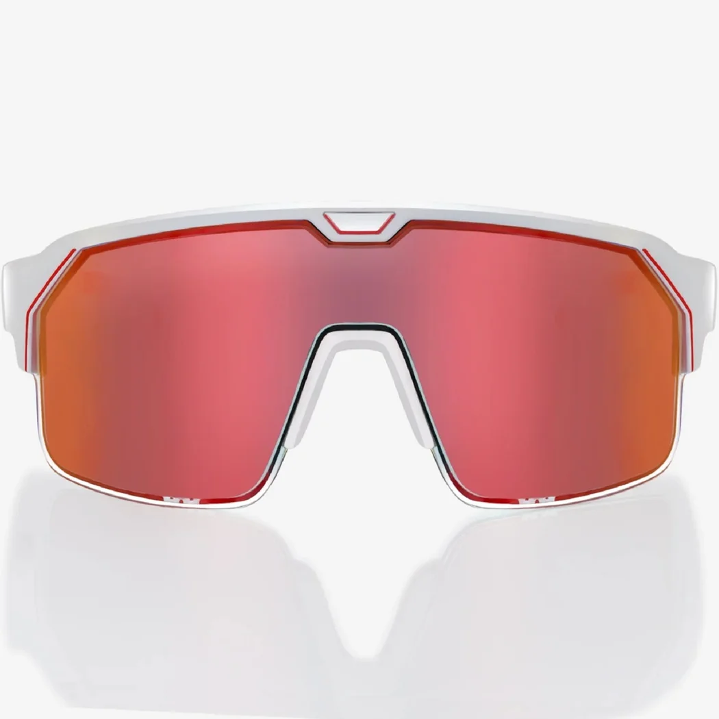 Chamelo Music Shield Smart Tint-Adjustable Sports Sunglasses (White Frame Fire Lenses)