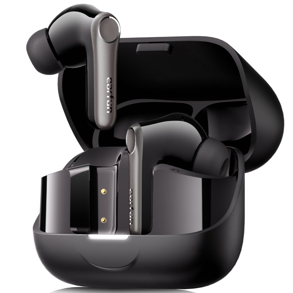 Earfun Air Pro 4+ 2-Driver (1DD+1BA) Hybrid True Wireless Bluetooth Noise-Cancelling In-Ear Earphone with Mic - Black