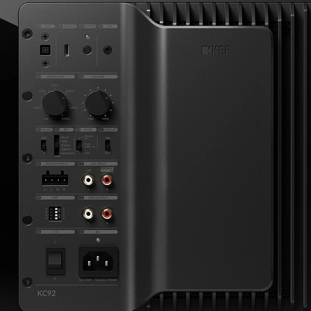 KEF KC92 9-inch Powered Active subwoofer Black Gloss