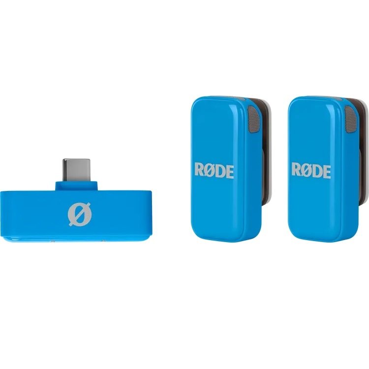 RODE Wireless Micro Dual Channel Wireless Microphone System with Charging Case for Smartphones - Blue