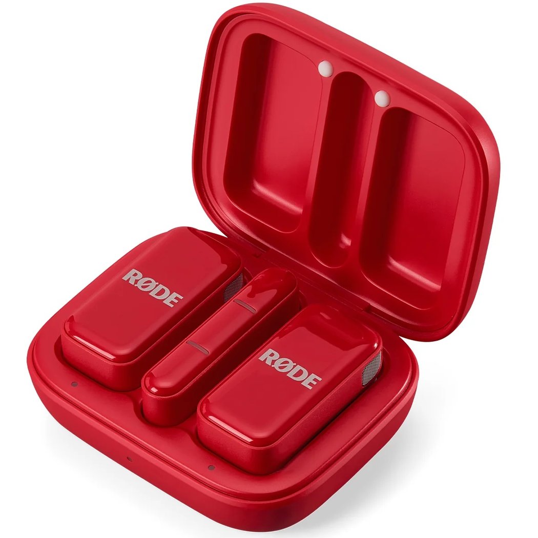 RODE Wireless Micro Dual Channel Wireless Microphone System with Charging Case for Smartphones - Red