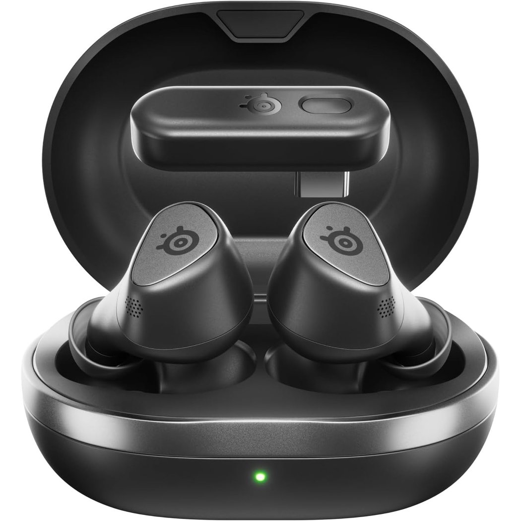 SteelSeries Arctis GameBuds True Wireless Bluetooth+2.4GHz Noise-Cancelling Multi-Platform In-Ear Earphone with Mic