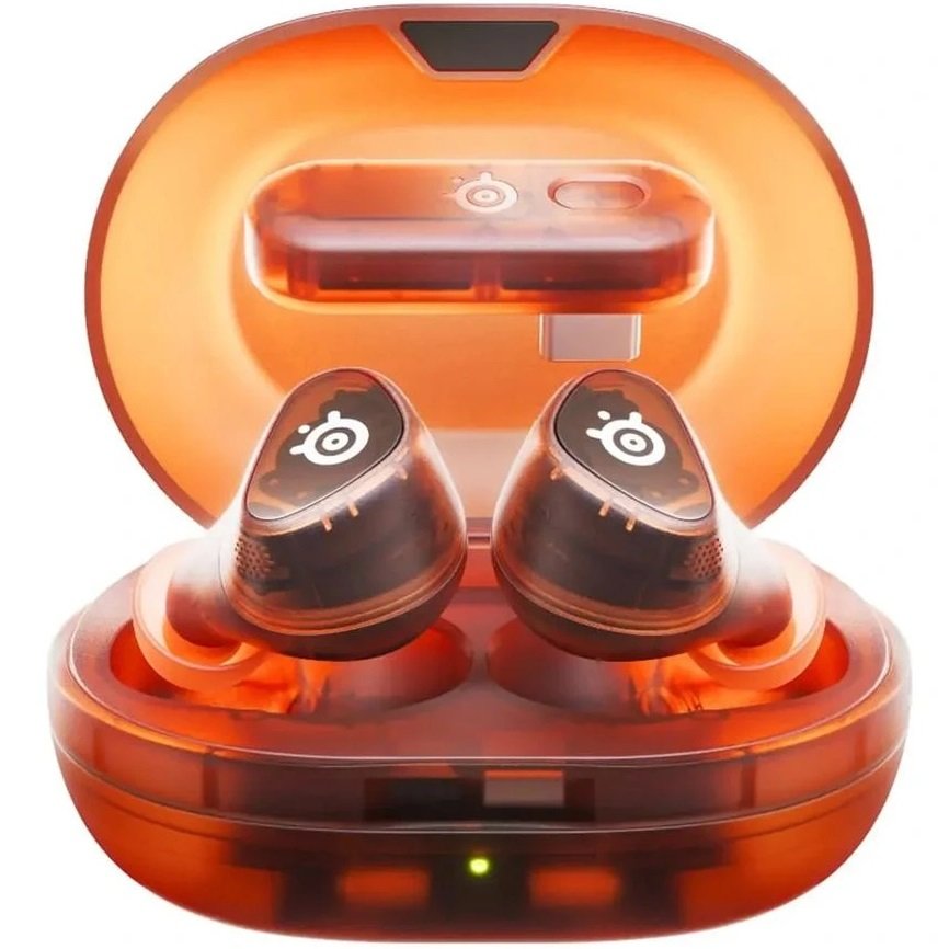 SteelSeries Arctis GameBuds True Wireless Bluetooth+2.4GHz Noise-Cancelling Multi-Platform In-Ear Earphone with Mic - Glorange