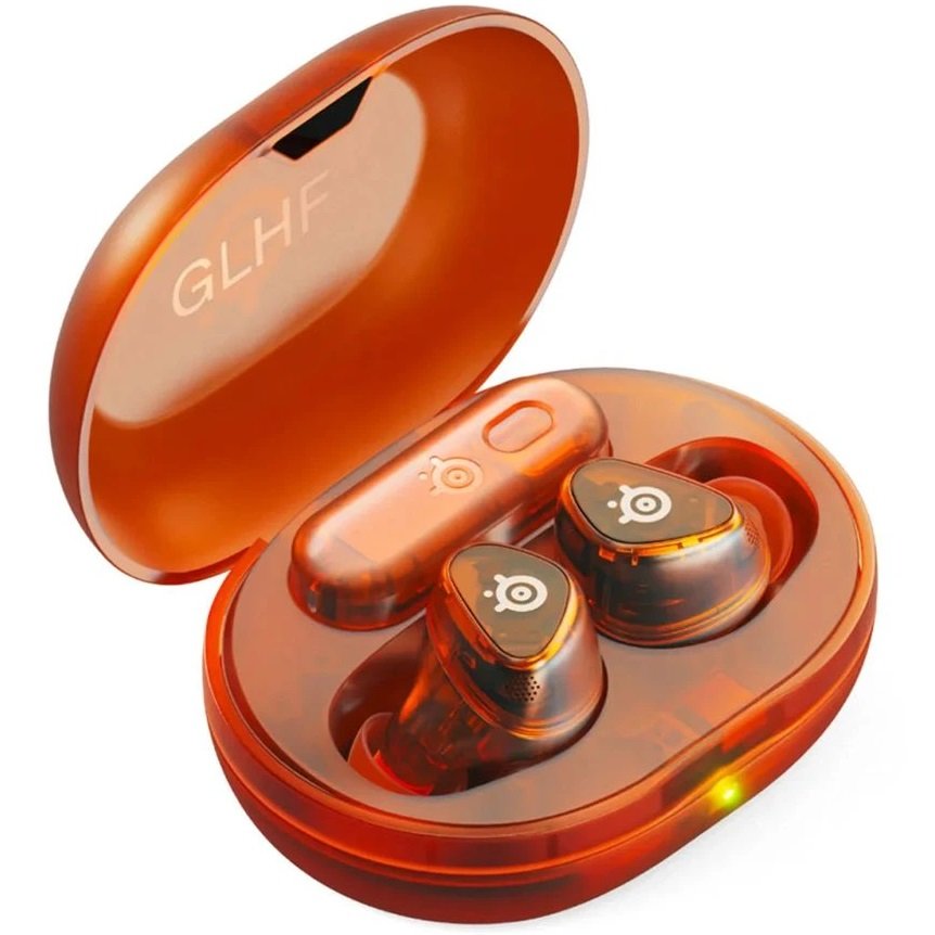 SteelSeries Arctis GameBuds True Wireless Bluetooth+2.4GHz Noise-Cancelling Multi-Platform In-Ear Earphone with Mic - Glorange