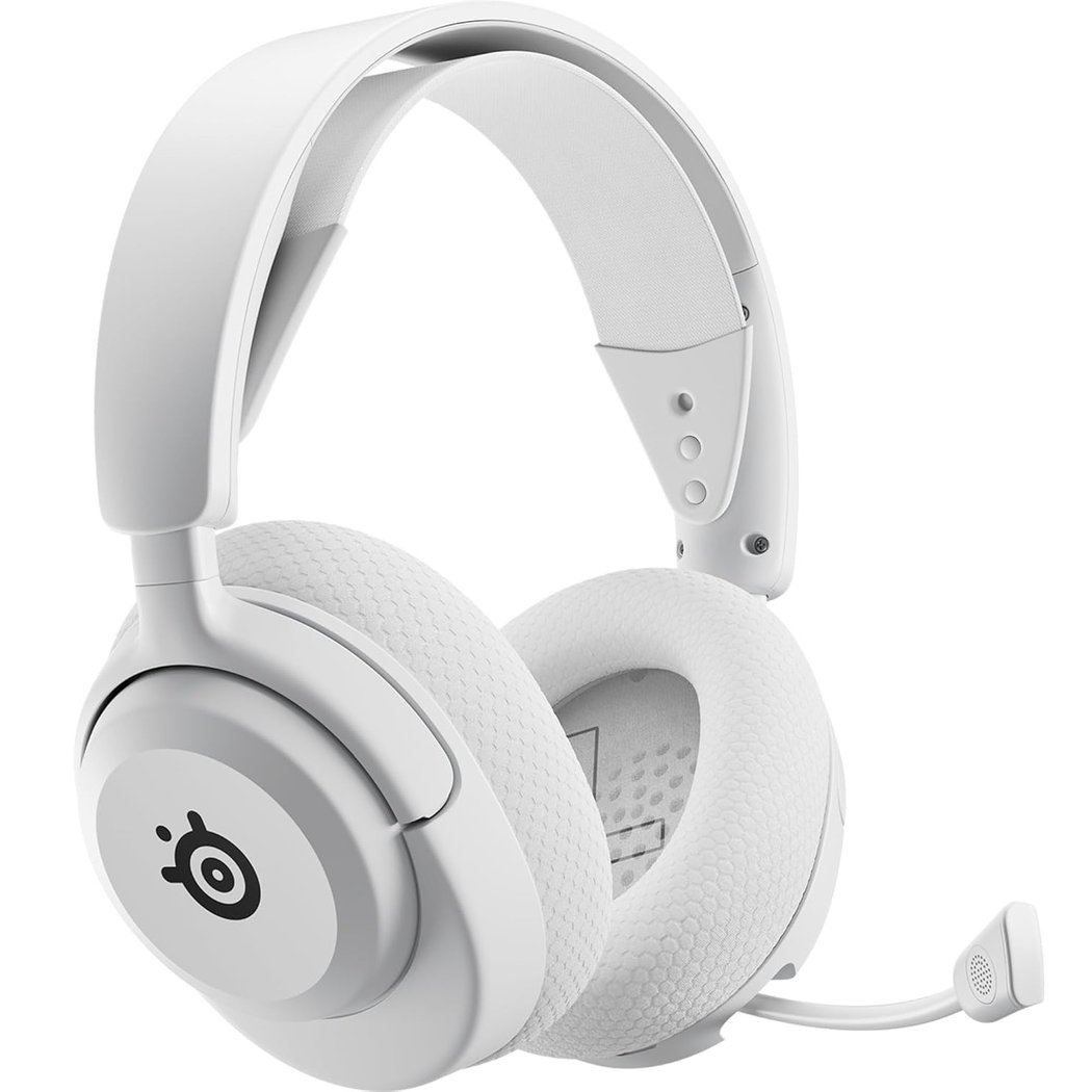 SteelSeries Arctis Nova 5 Wireless Bluetooth+2.4GHz Multi-Platform Over-Ear Gaming Headset with Mic - White