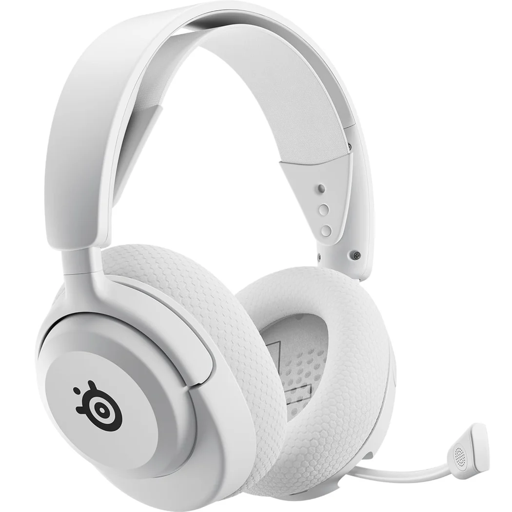 SteelSeries Arctis Nova 5 Wireless Bluetooth+2.4GHz Multi-Platform Over-Ear Gaming Headset with Mic - White