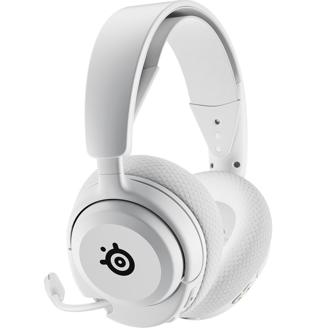 SteelSeries Arctis Nova 5 Wireless Bluetooth+2.4GHz Multi-Platform Over-Ear Gaming Headset with Mic - White