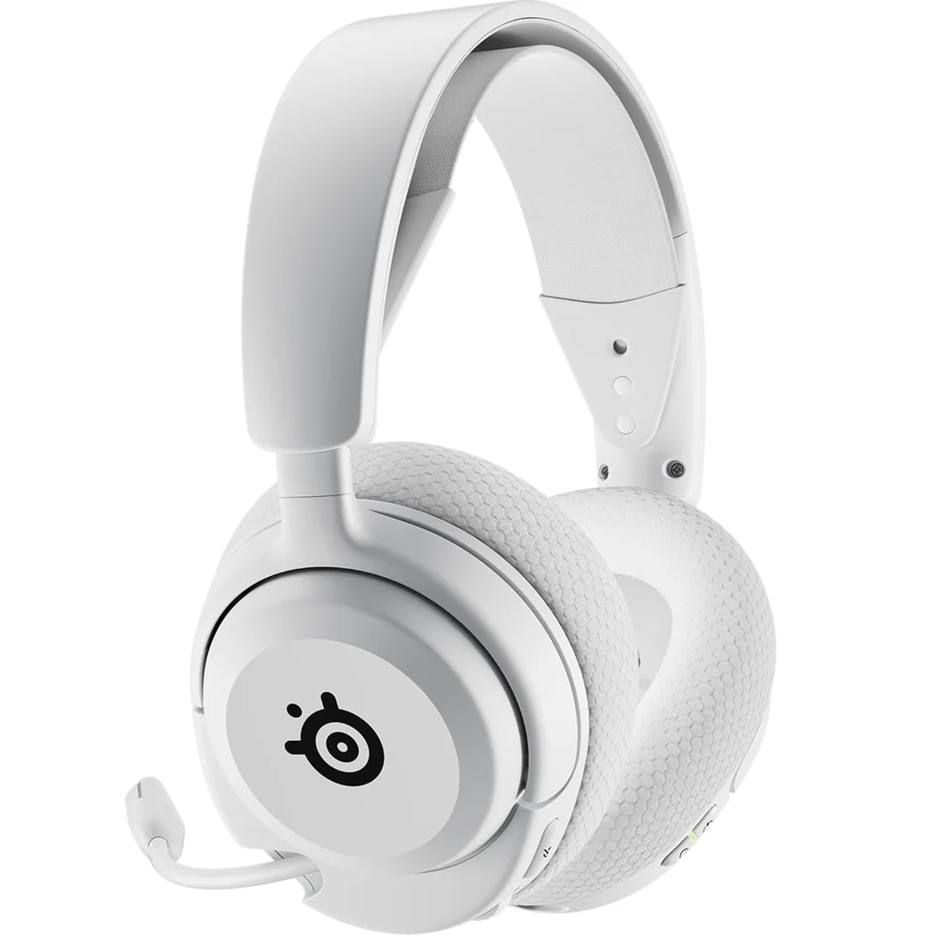 SteelSeries Arctis Nova 5 Wireless Bluetooth+2.4GHz Multi-Platform Over-Ear Gaming Headset with Mic - White