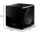 KEF KC92 9-inch Powered Active subwoofer Black Gloss