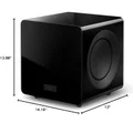 KEF KC92 9-inch Powered Active subwoofer Black Gloss