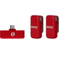 RODE Wireless Micro Dual Channel Wireless Microphone System with Charging Case for Smartphones - Red