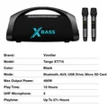 Vinnfier Tango XT710 X-Bass Wireless Bluetooth Portable Speaker with Dual Wireless Handheld Microphones