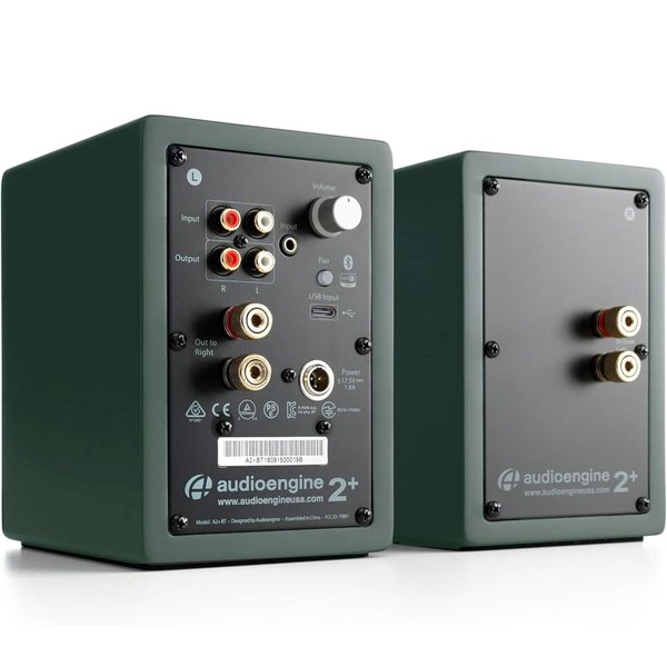 Audioengine A2+ Wireless (USB-C) Wireless Bluetooth Desktop Bookshelf Speakers - Matte Green