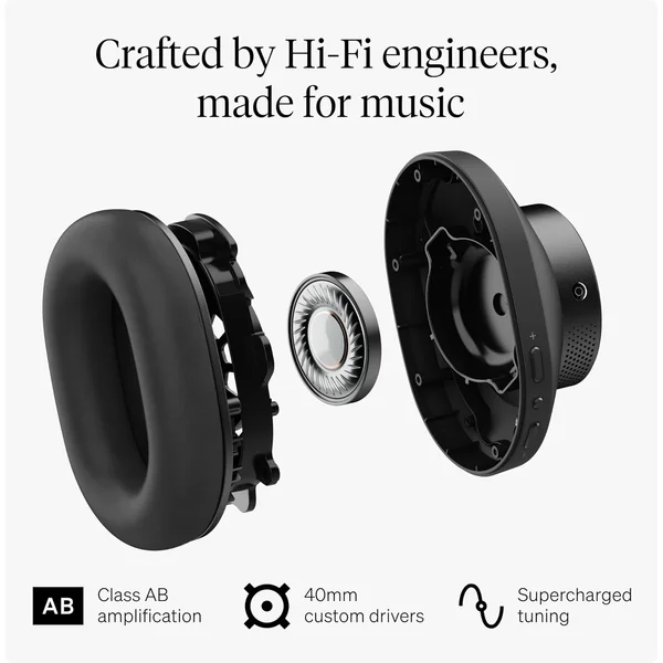 Cambridge Audio Melomania P100 SE Wired/Wireless Bluetooth Noise-Cancelling Over-Ear Headphone with Mic - Black