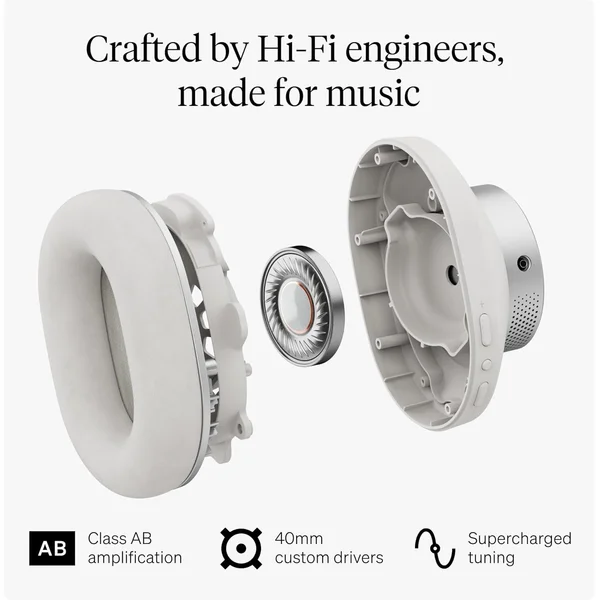 Cambridge Audio Melomania P100 SE Wired/Wireless Bluetooth Noise-Cancelling Over-Ear Headphone with Mic - White