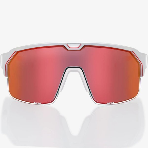 Chamelo Music Shield Smart Tint-Adjustable Sports Sunglasses with Built-In Open-Ear Audio & Mic - White/Fire Chamelo Music Shield Smart Tint-Adjustable Sports Sunglasses with Built-In Open-Ear Audio & Mic - White/Fire