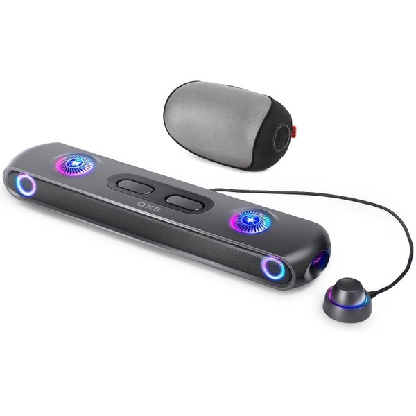 OXS Thunder Pro+ 7.1.2 Dolby Atmos Wireless Bluetooth USB Desktop Gaming Soundbar Speaker (with HDMI & Subwoofer Built-In) OXS Thunder Pro+ 7.1.2 Dolby Atmos Wireless Bluetooth USB Desktop Gaming Soundbar Speaker (with HDMI & Subwoofer Built-In)