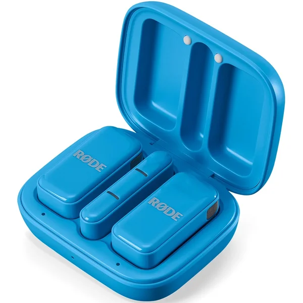 RODE Wireless Micro Dual Channel Wireless Microphone System with Charging Case for Smartphones - Blue