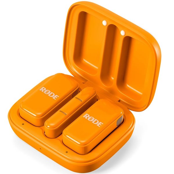 RODE Wireless Micro Dual Channel Wireless Microphone System with Charging Case for Smartphones - Orange RODE Wireless Micro Dual Channel Wireless Microphone System with Charging Case for Smartphones - Orange
