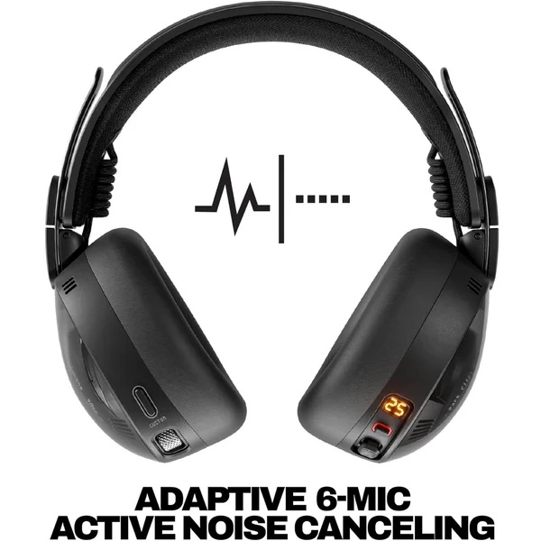 Skullcandy Aviator 900 ANC Wired/Wireless Bluetooth Noise-Cancelling Over-Ear Headphone with Mic - True Black