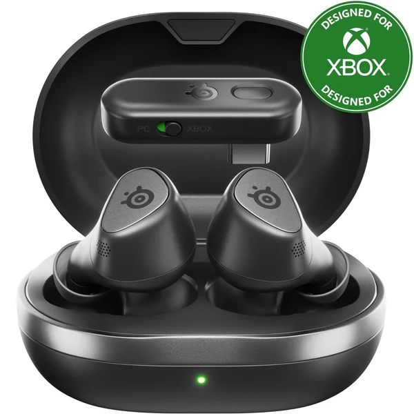 SteelSeries Arctis GameBuds True Wireless Bluetooth+2.4GHz Noise-Cancelling Multi-Platform In-Ear Earphone with Mic - Black