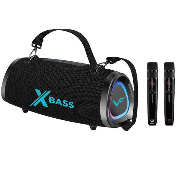 Vinnfier Tango XT310 X-Bass Wireless Bluetooth Portable Speaker with Dual Wireless Handheld Microphones