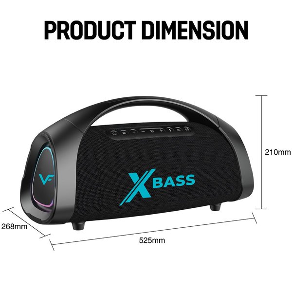 Vinnfier Tango XT710 X-Bass Wireless Bluetooth Portable Speaker with Dual Wireless Handheld Microphones