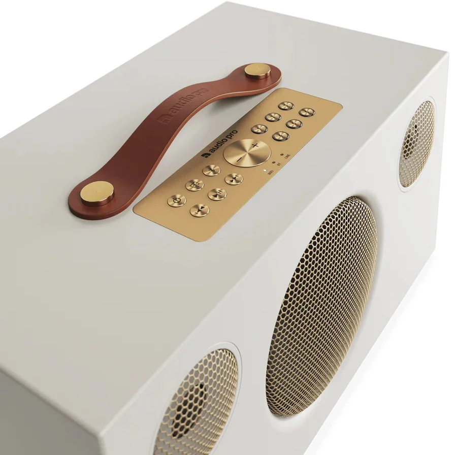 Audio Pro C10 MkII W Classic Multi-Room Wireless Bluetooth/WiFi Network Desktop Speaker - Dune
