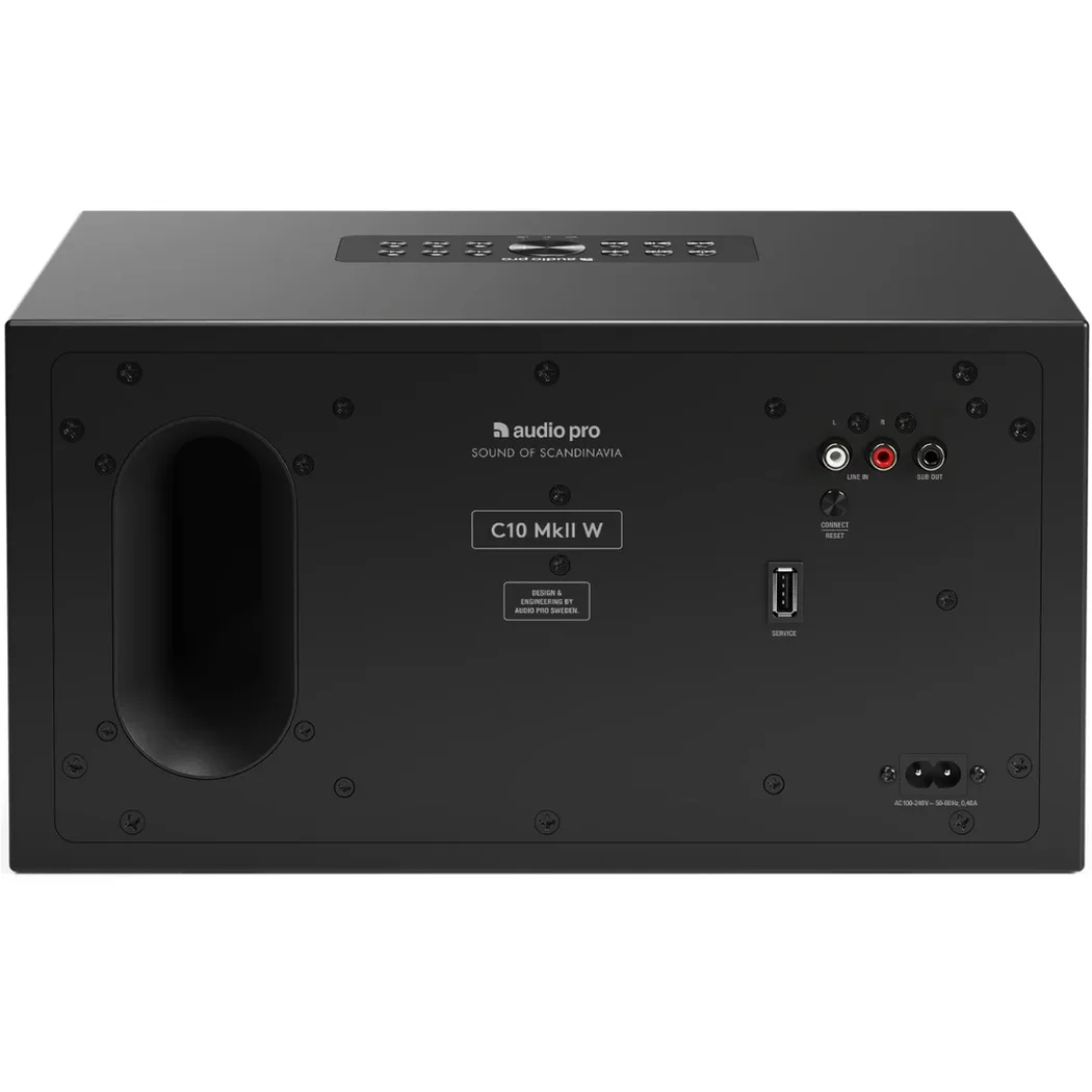 Audio Pro C10 MkII W Multi-Room Wireless Bluetooth/WiFi Network Desktop Speaker - Black