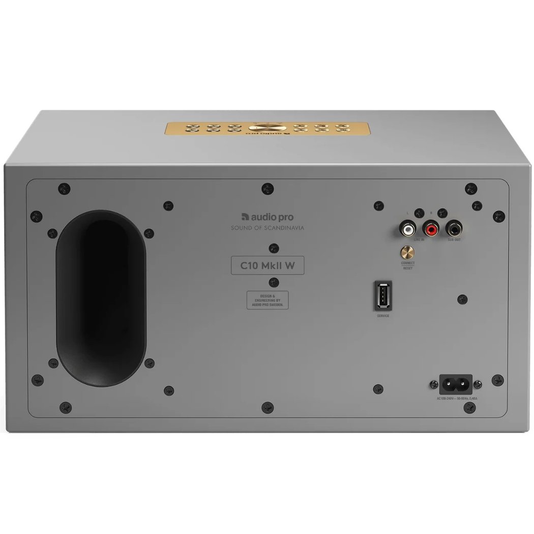 Audio Pro C10 MkII W Multi-Room Wireless Bluetooth/WiFi Network Desktop Speaker - Grey