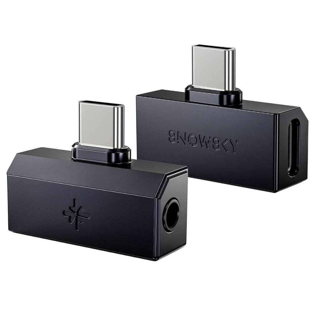 FiiO SNOWSKY TINY A USB Type-C to 3.5mm TRS Portable USB DAC & Headphone Amplifier Adapter with USB-C Charging Port 