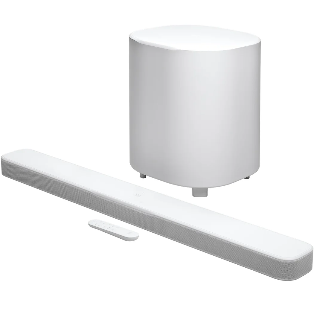 JBL Bar 500MK2 5.1 Dolby Atmos Wireless Bluetooth/WiFi Network Soundbar Speaker with 10” Wireless Subwoofer - White