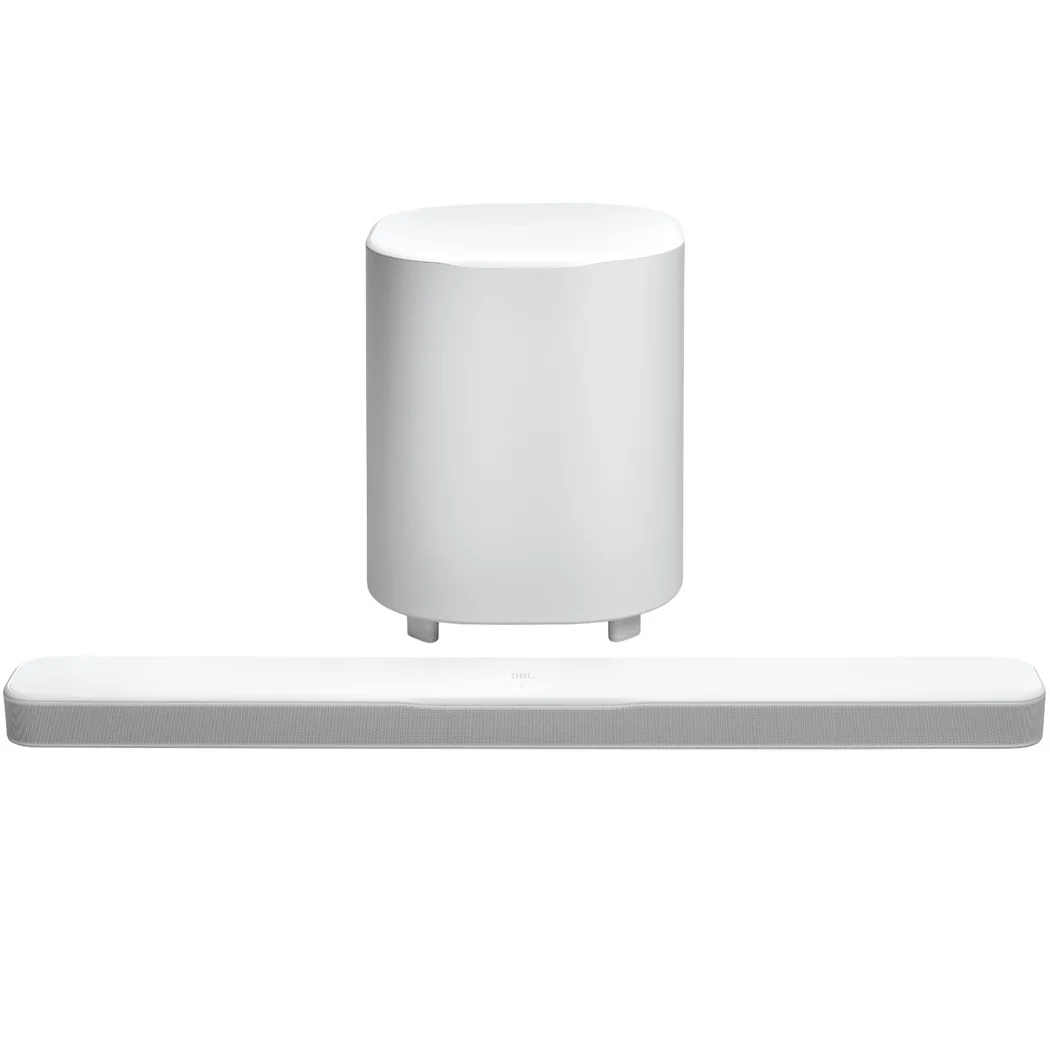 JBL Bar 500MK2 5.1 Dolby Atmos Wireless Bluetooth/WiFi Network Soundbar Speaker with 10” Wireless Subwoofer - White