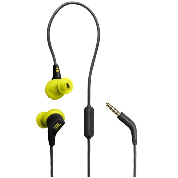 JBL Endurance Run 3 Wired In-Ear Earphone with Mic - Black/Lime