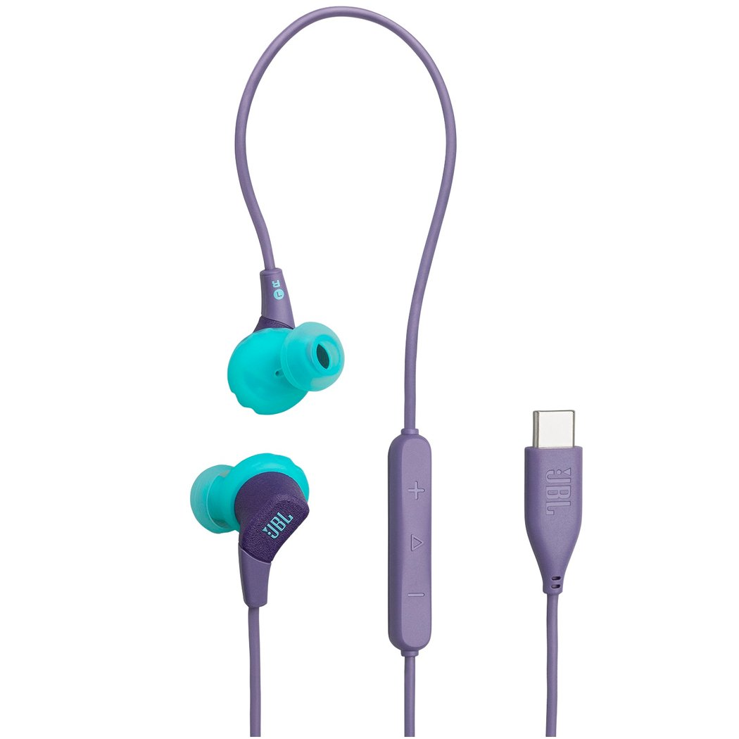 JBL Endurance Run 3C USB-C In-Ear Earphone with Mic - Purple