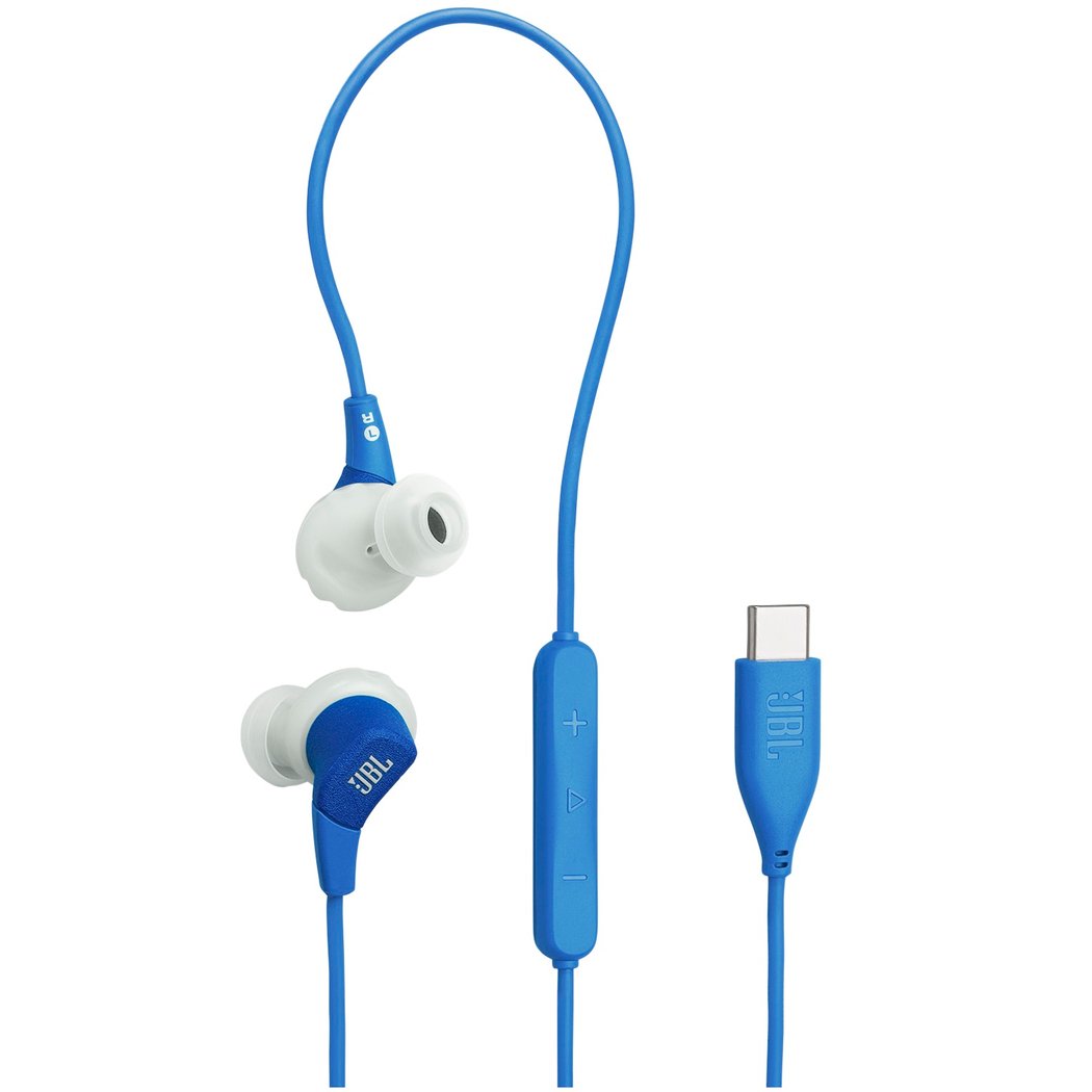 JBL Endurance Run 3C USB-C In-Ear Earphone with Mic - Blue