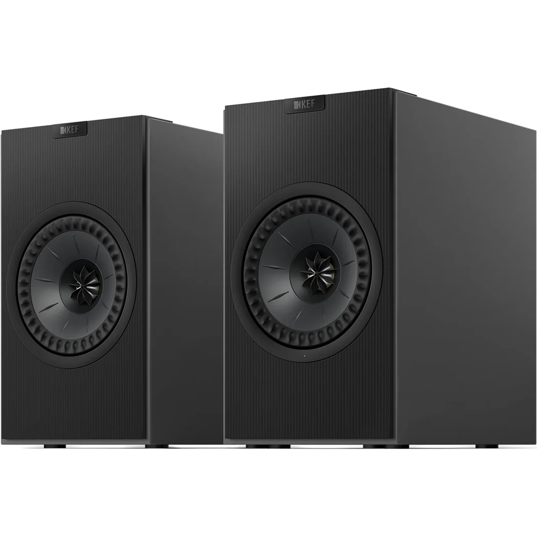 KEF Coda W Wireless Bluetooth Desktop Bookshelf Speakers USB-C HDMI Phono Dark Titanium