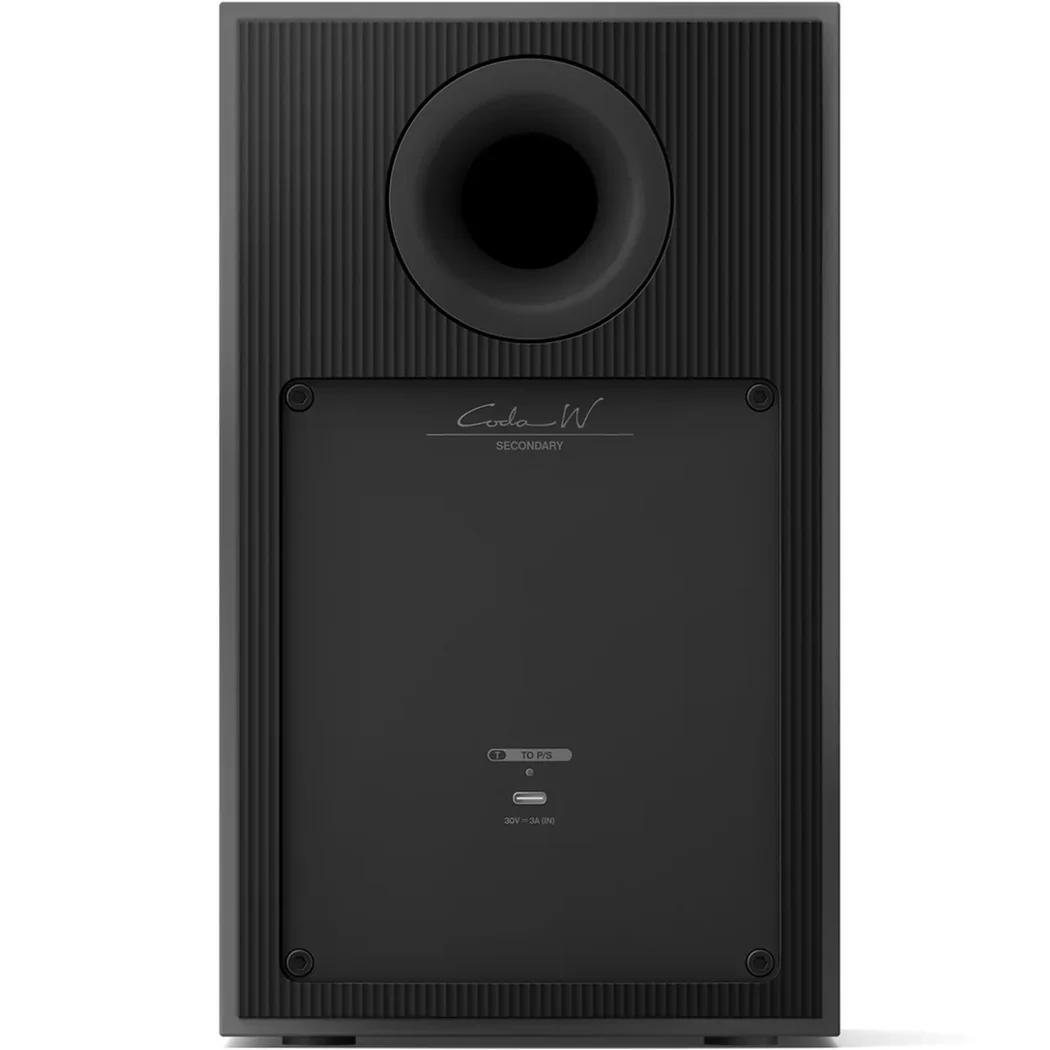 KEF Coda W Wireless Bluetooth Desktop Bookshelf Speakers USB-C HDMI Phono Dark Titanium