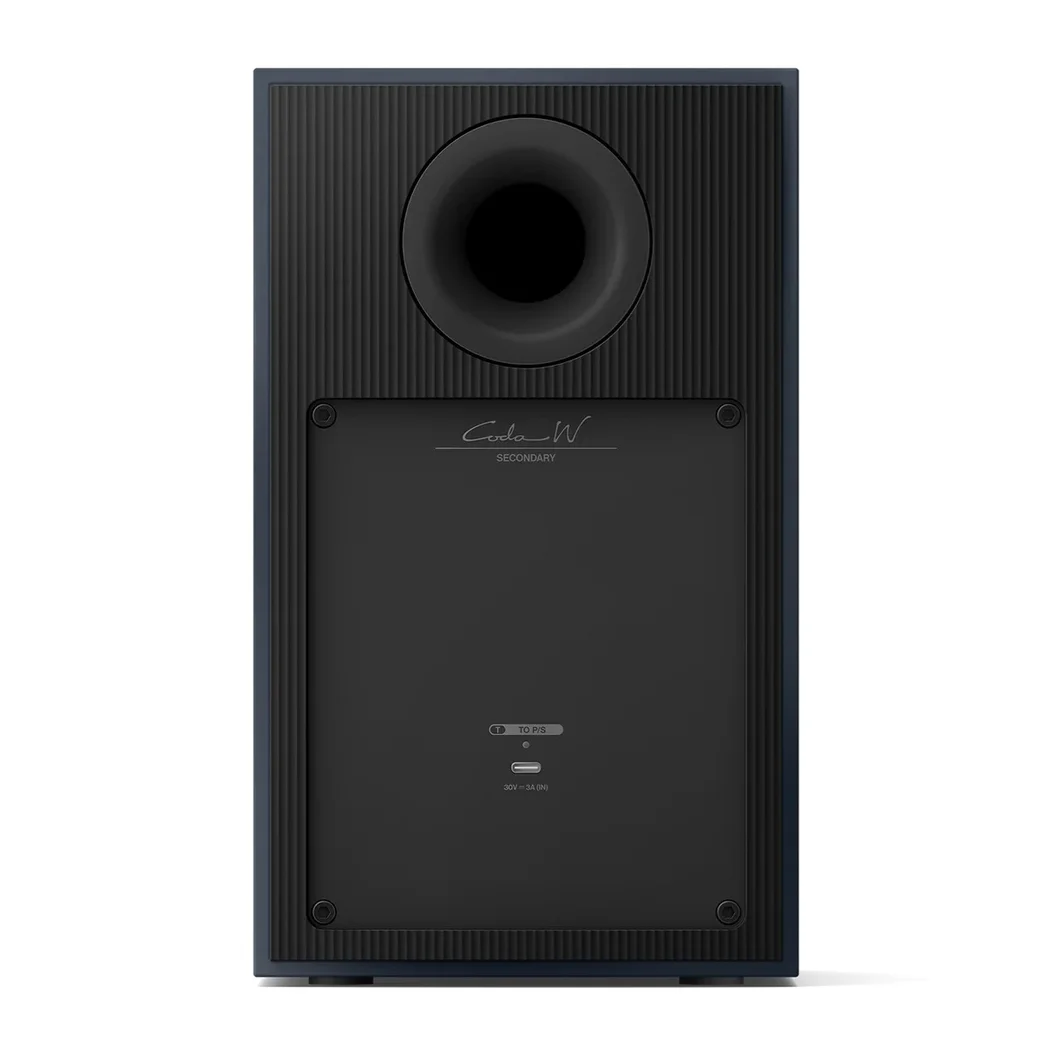 KEF Coda W Wireless Bluetooth Desktop Bookshelf Speakers USB-C HDMI Phono Midnight Blue