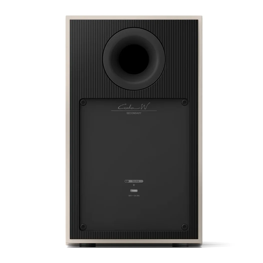 KEF Coda W Wireless Bluetooth Desktop Bookshelf Speakers USB-C HDMI Phono Nickel Grey
