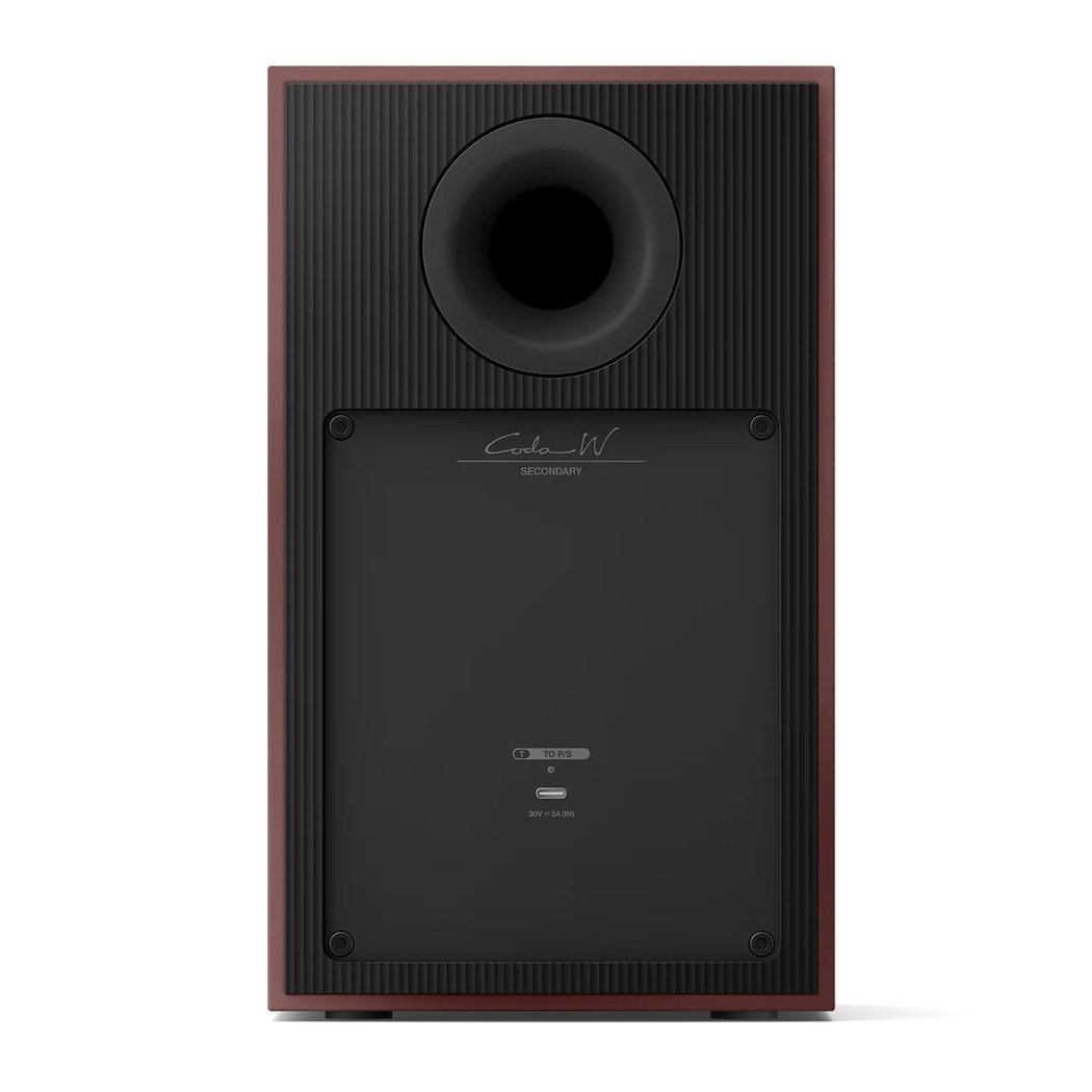 KEF Coda W Wireless Bluetooth Desktop Bookshelf Speakers USB-C HDMI Phono Vintage Burgundy