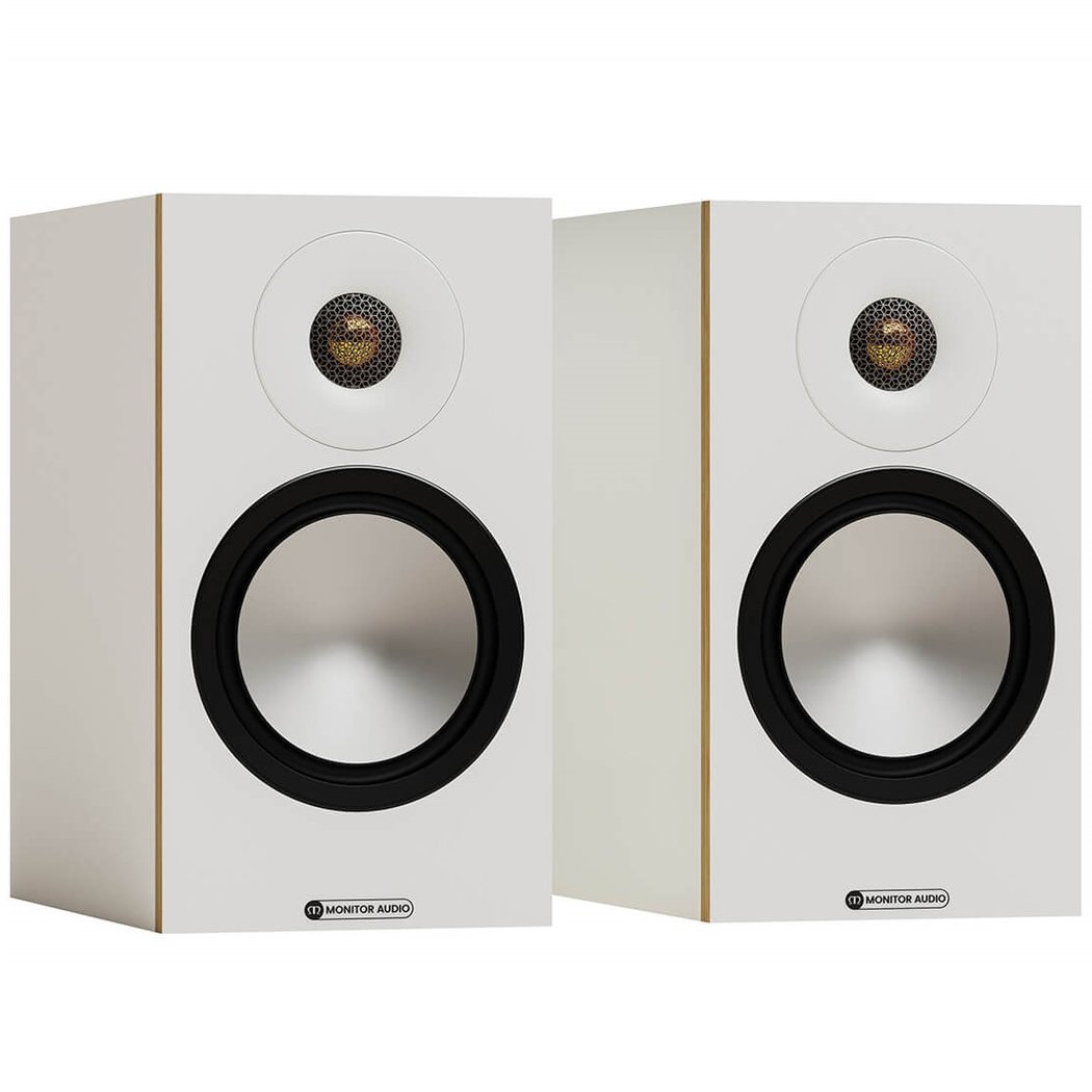 Monitor Audio Bronze 50 7G 2-Way Passive Desktop Bookshelf Speakers - White