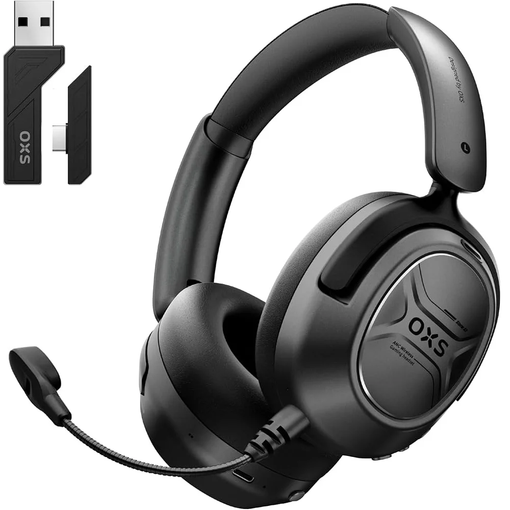 OXS Storm A2 Wired/Wireless Bluetooth+2.4GHz Noise-Cancelling - Black