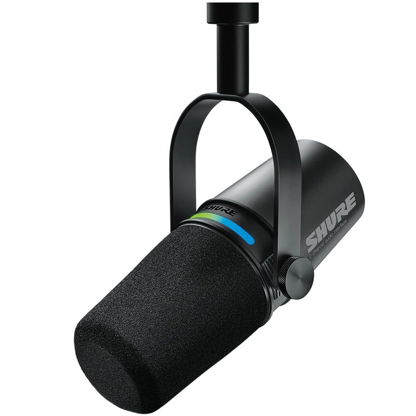 Shure MV7i Cardioid Dynamic Smart USB Microphone with Built-in Audio Interface - Black