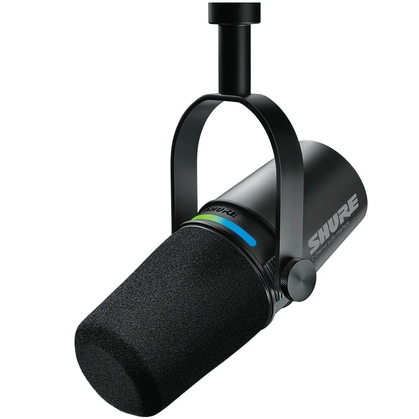 Shure MV7i Cardioid Dynamic Smart USB Microphone with Built-in Audio Interface - Black