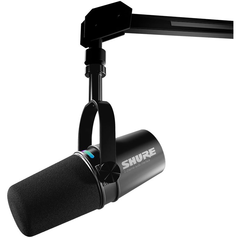 Shure MV7i Cardioid Dynamic Smart USB Microphone with Built-in Audio Interface - Black