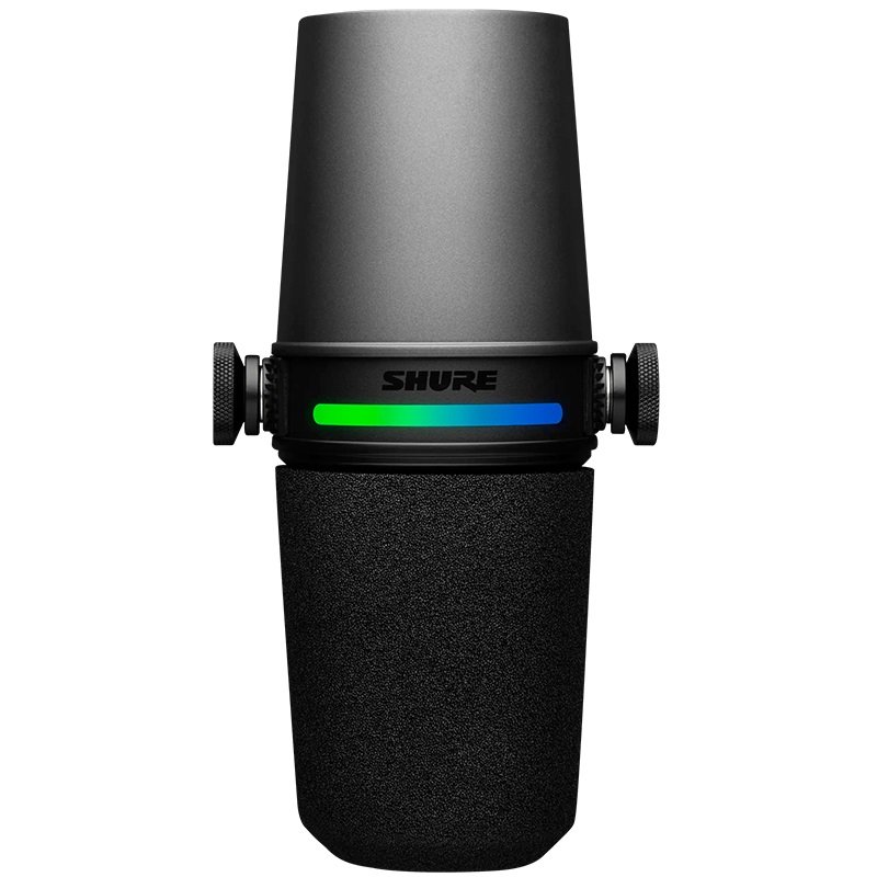 Shure MV7i Cardioid Dynamic Smart USB Microphone with Built-in Audio Interface - Black